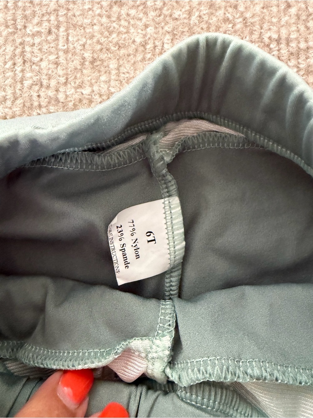 lululemon athletica Red Girls' & Green Athletic Shorts 2 pair - Picture 6 of 6